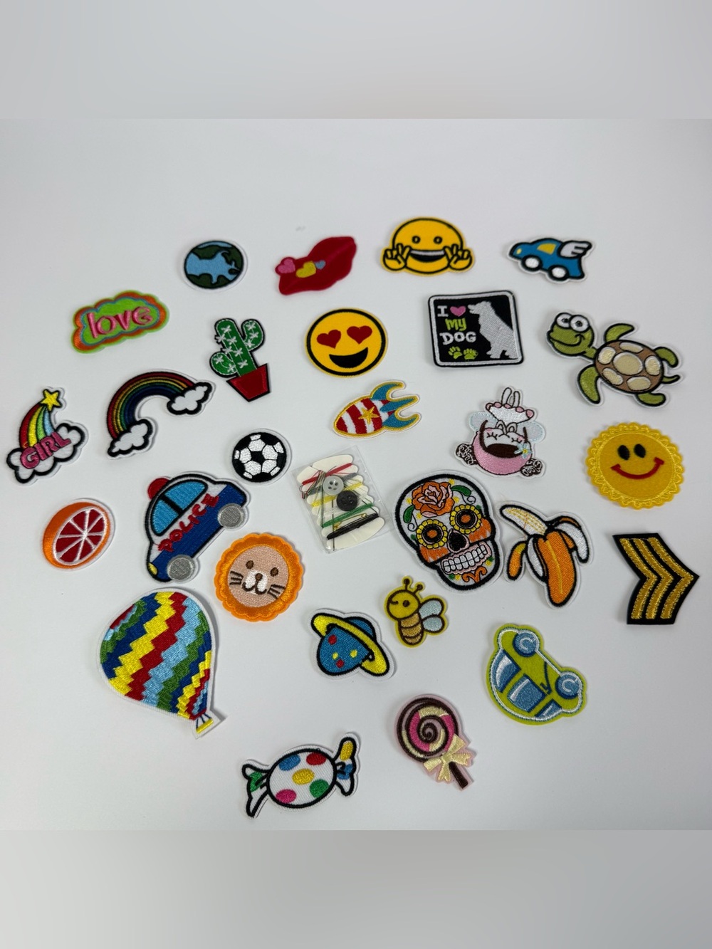 Huge 25pc+ Aesthetic Iron On Patch Lot Retro Y2K DIY Craft Bundle + Sewing Kit
